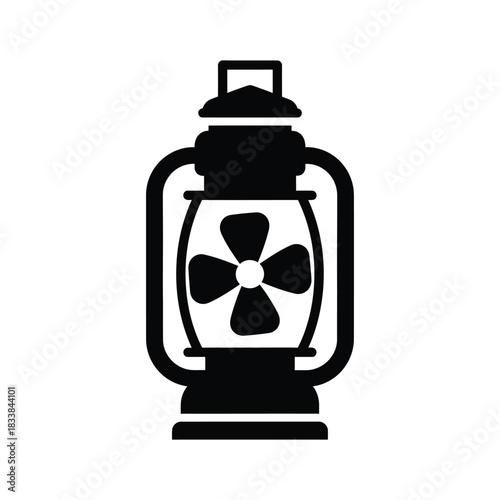 vector illustration of an old fashioned lamp