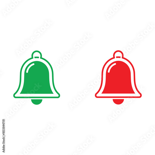 christmas bells isolated on white background