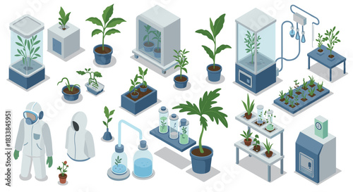 Isometric greenhouse technology and plant cultivation equipment