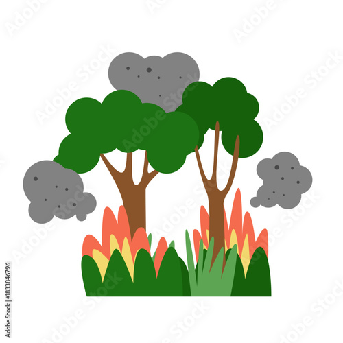 air pollution with dust PM2.5 concept