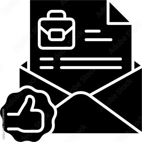 Glyph Solid Job Recommendation Icon