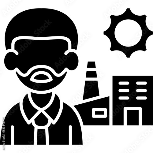 Glyph Solid Industry Expert Icon