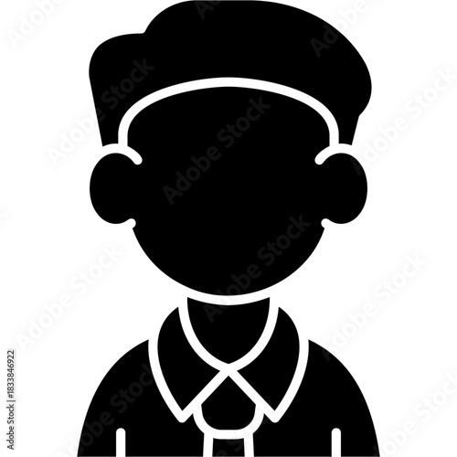 Glyph Solid Professional Headshot Icon