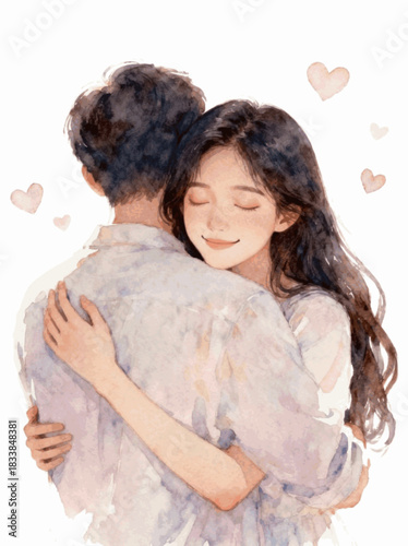 Quiet Comfort A Gentle Embrace isolated watercolor vector illustration svg