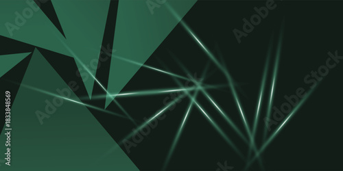  Green abstract polygon elegant background vector, technology banner,modern background illustration EPS 10