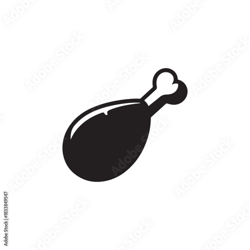 Bold Chicken Leg Illustration A Classic Culinary Icon in Vector Format