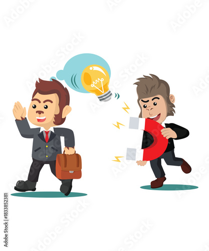 business.gorilla.stealing.other.business.monkey.bulb.