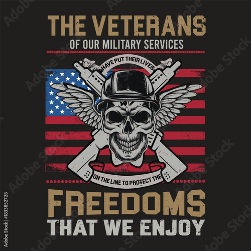 Honoring veterans of military services for freedom and protection online transparent background.png