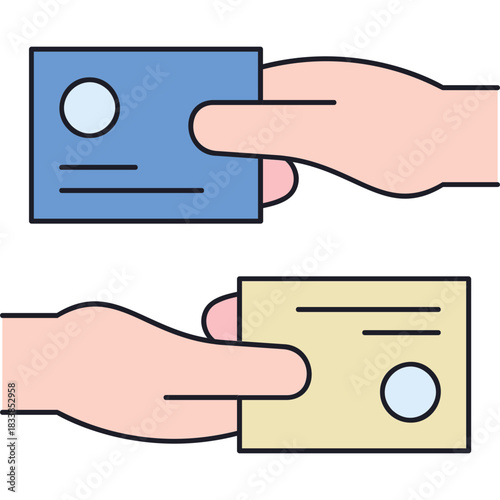 Business Card Exchange Sticker