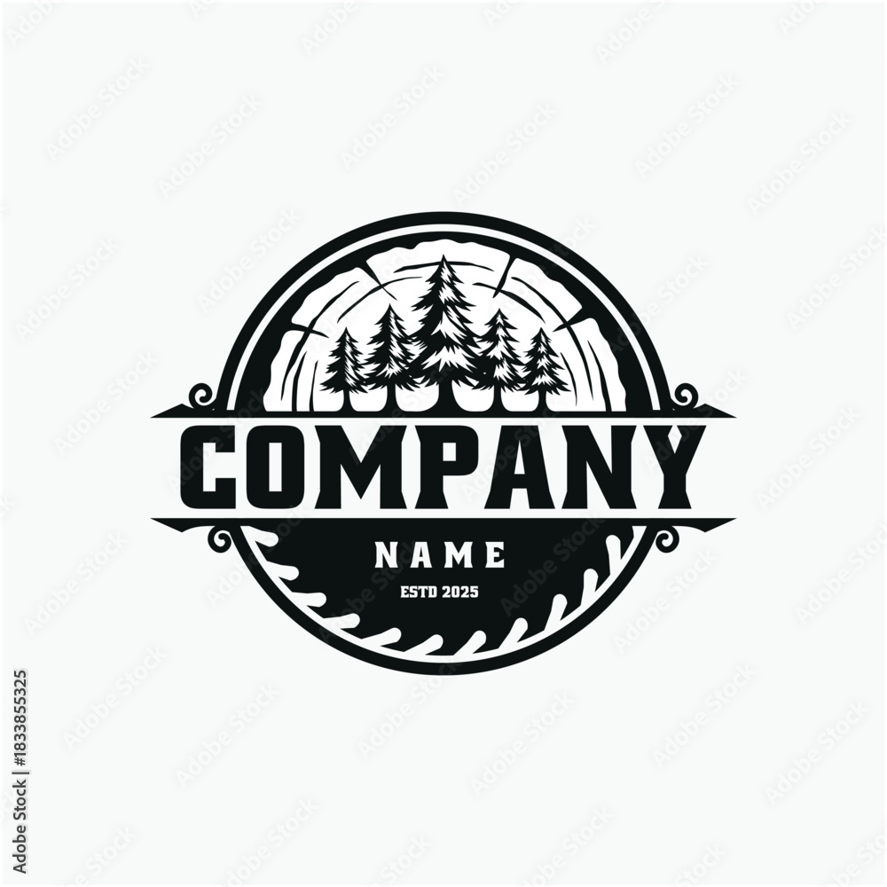 Fototapeta premium Timber company logo