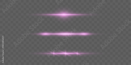 Vibrant pink radiant line flows with silky glowing motion and soft shimmering particles. Smooth flare edges create a gentle luminous aura. Pink radiant line vector.