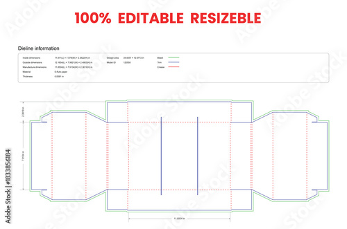 three compartment trapezoidal display tray box dieline template box dieline die lines packaging custom dieline  box cardboard box dieline pizza box dieline printable product packaging layout,
