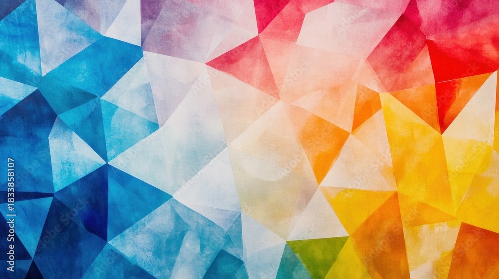 Fototapeta premium Abstract colorful polygonal background with vibrant hues