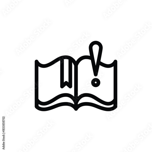 handbook outline icon vector design good for web or mobile app