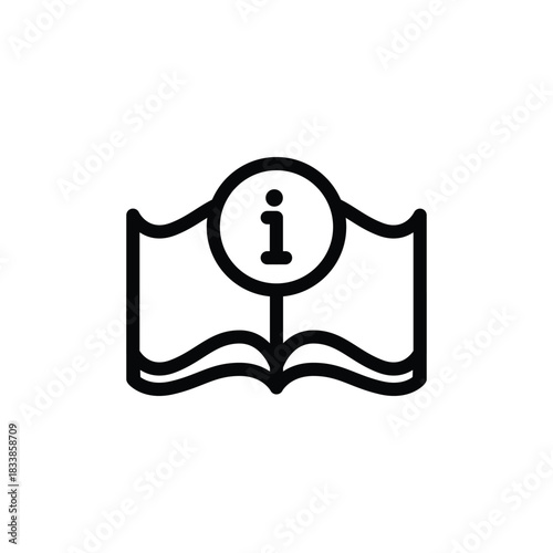 instruction outline icon vector design good for web or mobile app