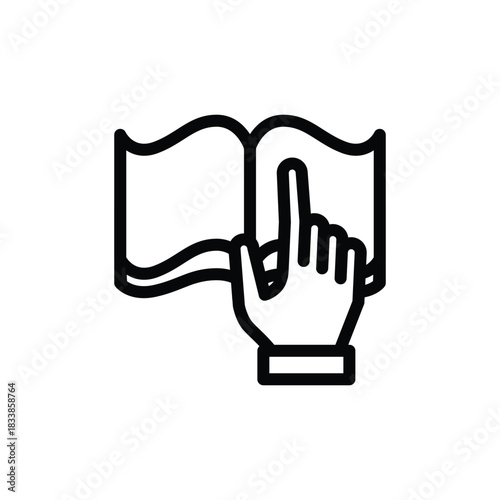 guide outline icon vector design good for web or mobile app