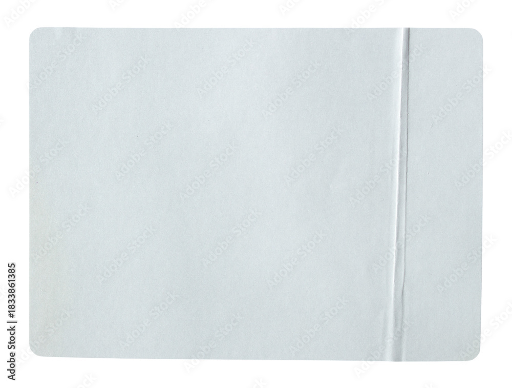 Naklejka premium White adhesive glued paper sticker label with transparent background cut out design element