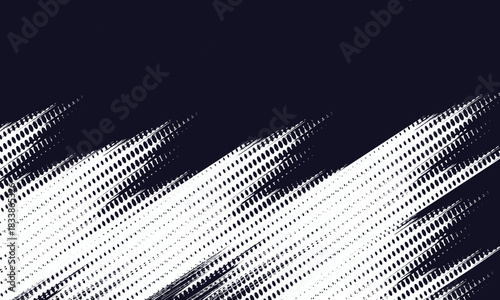 Abstract modern speed line style dark blue halftone banner design template. Elegant, vector illustration eps10