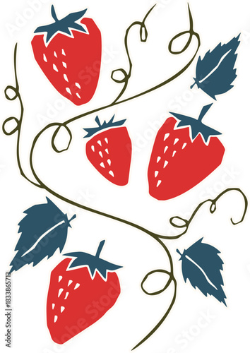 Strawberries with Climbing Stem