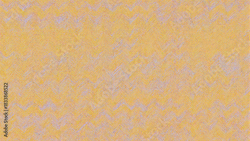 Abstract, textured, yellow-toned zigzag pattern with subtle purple undertones