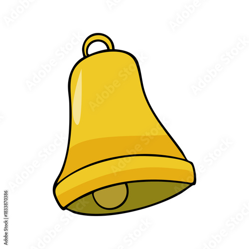 Vector hand drawn illustration of yellow bellflower