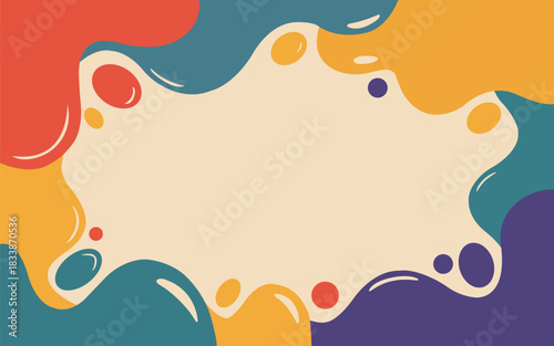 Creative Colorful Blob Frame Background Design