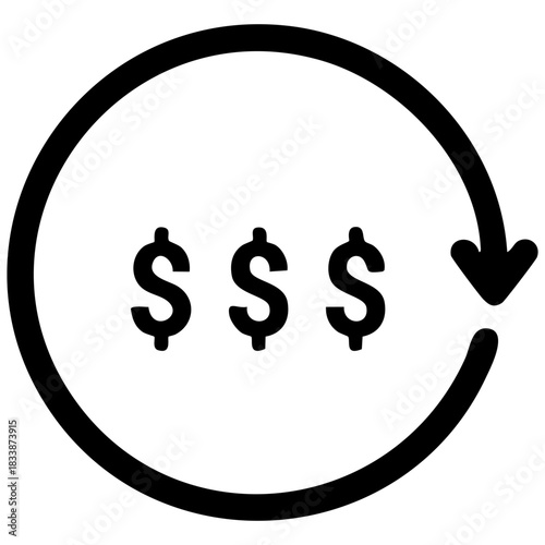 subscription icon, recurring payment concept