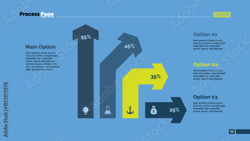 Four Bent Arrows Slide Template