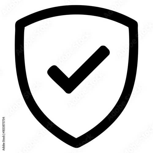 vector safety shield icon, business security