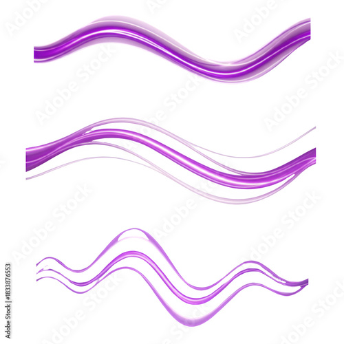 Purple Neon Wave Line Glow sunburn 