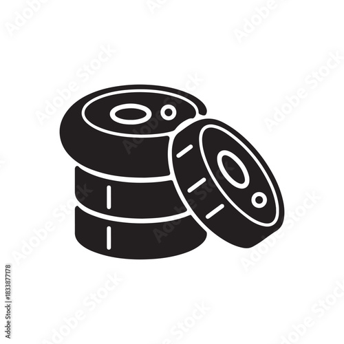 Illustration of Stacked Coins, Indicating Wealth, Savings, and Financial Success in Black and White