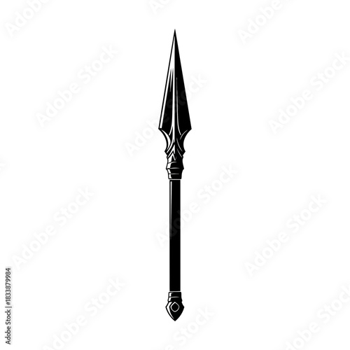 Medieval Black and White Spear Illustration.jpg