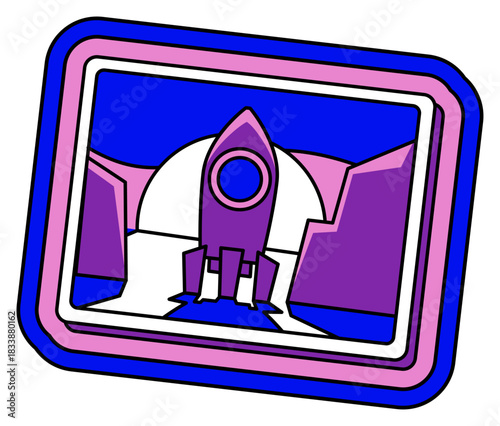 Space Rocket Sticker