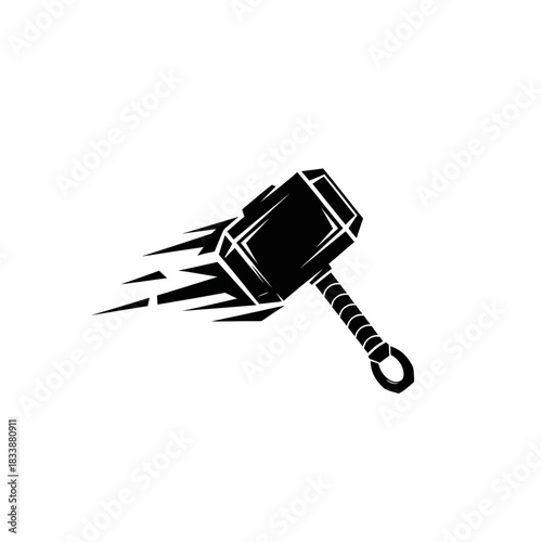 Thor's Hammer Mjolnir Black and White Illustration.jpg