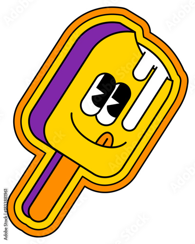 Popsicle Face Sticker