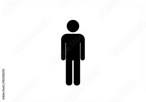 Black male pictogram isolated on white background
