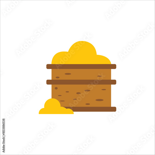 vector illustration of a wooden box