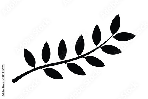 olive branch vector icon
