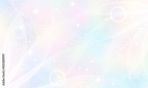 キラキラした虹色のモヤと透けた羽のような模様