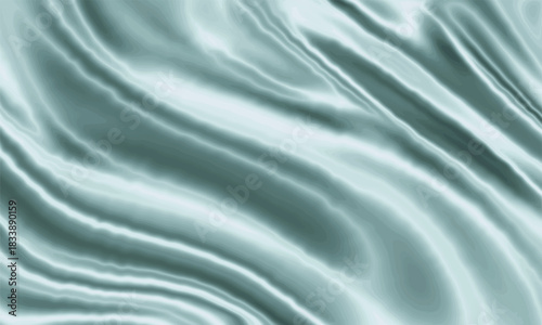 Aquamarine shiny silk background design with smooth texture.