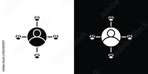 Affiliate marketing icon, A flat minimalist vector illustration