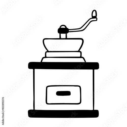 vintage coffee grinder vector