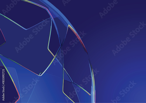 blue star game element sport star ball vector template modern art icon logo sign light poly vector club liga team fc win goal ac inter real city fans la a color shape elegant lines