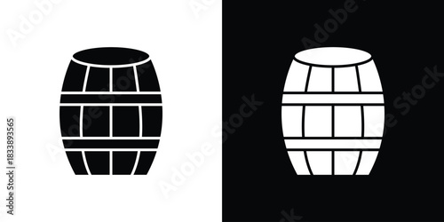Barrel icon, A flat minimalist vector illustration