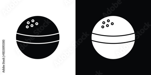Bath salts bomb icon, A flat minimalist vector illustration