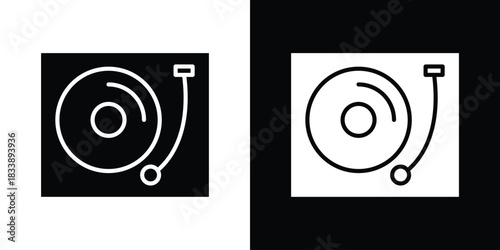 Turntable icon design concept. vector flat icons