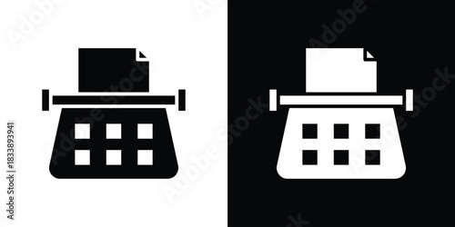 Typewriter icon design concept. vector flat icons
