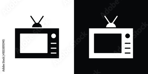 Tv retro icon design concept. vector flat icons