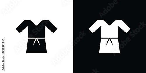Uniform martial art icon design concept. vector flat icons