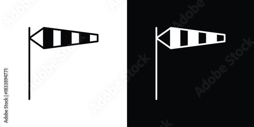 Windsock icon design concept. vector flat icons